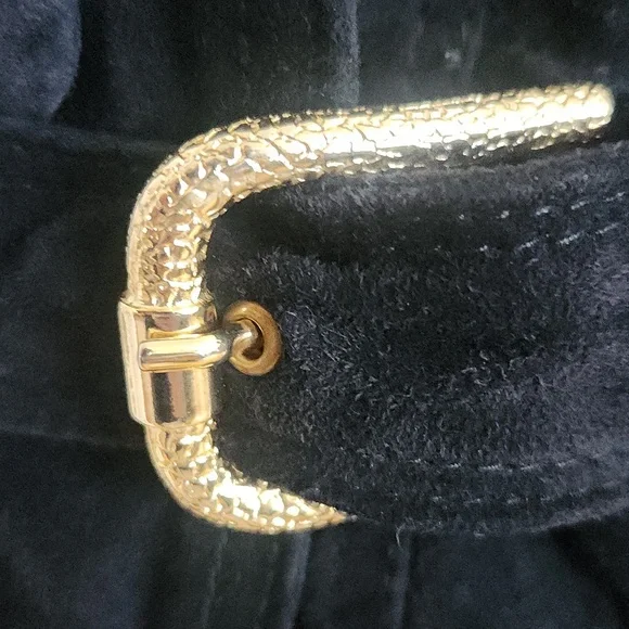 VERA PELLE VINTAGE SUEDE LEATHER CROPPED JACKET SIZE 42=10 usa - Picture 7 of 12